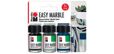Peinture à marbrer Easy Marble SCANDI GLAM, 3x 15 ml