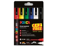 Marqueur à pigment 4 x PC-5M + 2 x PC-5BR GRATUIT