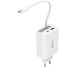 USB Charger HOME CHARGER 230PD with cable, white