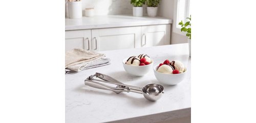 Ice cream scoop, stainless steel