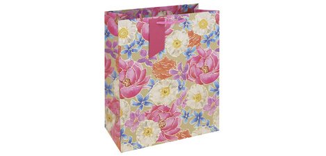 Cadeautas 'Bloemen', groot