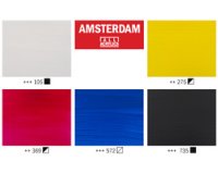 ROYAL TALENS AMSTERDAM Set de peinture acrylique, 5x 120 ml