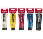 ROYAL TALENS AMSTERDAM Set de peinture acrylique, 5x 120 ml