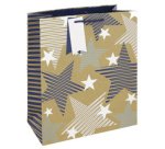 Gift bag 'Kraft stars', large