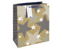 Gift bag 'Kraft stars', large