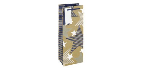 Cadeautas voor fles 'Kraft sterren'