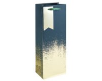 Sac cadeau pour bouteille 'Patine vert/or'