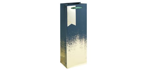 Cadeautas voor fles 'Patina groen/goud'