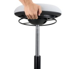 Dynamic swivel stool, black