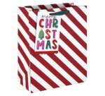 Kerstcadeautas 'Strepen', groot