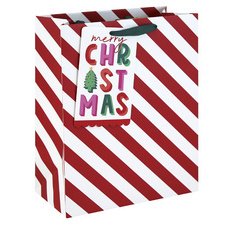 Sac cadeau de Noël 'Rayures', large