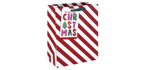 Kerstcadeautas 'Strepen', groot