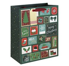 Sac cadeau de Noël 'Timbres de l'Avent'