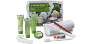 Kit cosmétique de voyage, 10 pièces, dans un étui