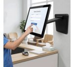 Support d'écran tactile avec pied, noir