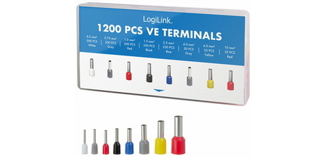 LogiLink Set d'embouts de câblage, 1.200 pièces