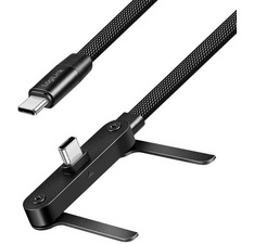 Câble charge & données USB 2.0 avec support, noir