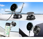 Support magnétique de smartphone pour voiture, noir