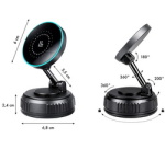 Support magnétique de smartphone pour voiture, noir