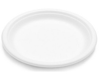 Assiette en canne à sucre Bordofino, rond, blanc