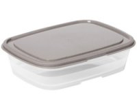 Boîte de conservation, 0,5 L, gris / transparent