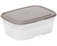 Boîte de conservation, 0,8 L, gris / transparent