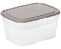 Boîte de conservation, 1,0 L, gris / transparent