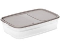 Boîte de conservation, 1,6 L, gris / transparent