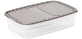 Boîte de conservation, 1,6 L, gris / transparent