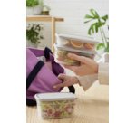 Boîte de conservation, 0,8 L, gris / transparent