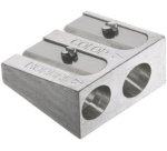 FABER-CASTELL Taille-crayon 2 trous en métal, argent