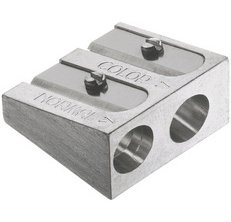 FABER-CASTELL Taille-crayon 2 trous en métal, argent