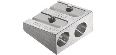 FABER-CASTELL Taille-crayon 2 trous en métal, argent