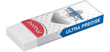 Gomme en plastique Technic PRECISION, blanc