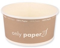 Bol à salade Only Paper, rond, 1,0 litre, marron