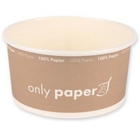 Bol à salade Only Paper, rond, 1,0 litre, marron