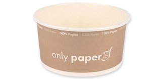 Bol à salade Only Paper, rond, 1,0 litre, marron
