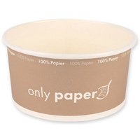 Bol à salade Only Paper, rond, 1,0 litre, marron