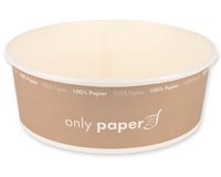 Bol à salade Only Paper, rond, 1,3 litre, marron