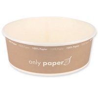 Bol à salade Only Paper, rond, 1,3 litre, marron