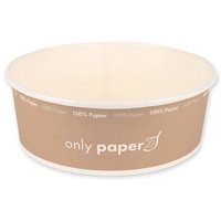 Bol à salade Only Paper, rond, 1,3 litre, marron