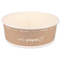 Saladekom Only Paper rond 1,3 liter bruin