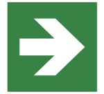 Plaque de signalisation 'Flèche vers la droite'