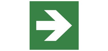 Plaque de signalisation 'Flèche vers la droite'