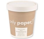 Suppe Tasse Only Paper, rund, 450 ml, braun