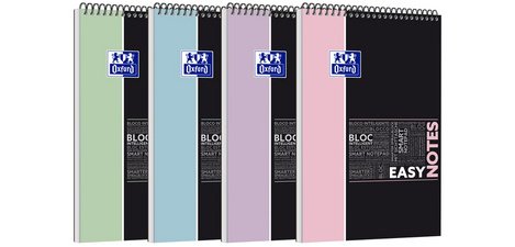 Etudiants Bloc-notes à spirale EASYNOTES Pastel, A4+