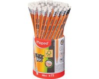 Crayon BLACK'PEPS, avec gomme, pot de 72
