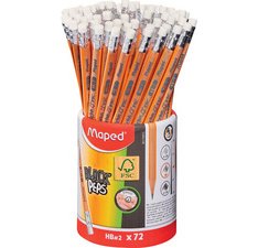 Crayon BLACK'PEPS, avec gomme, pot de 72