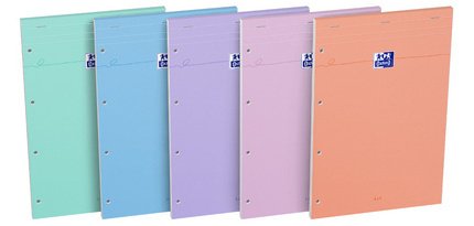 Pastel Notepad, 210 x 315 mm, squared, 160 pages
