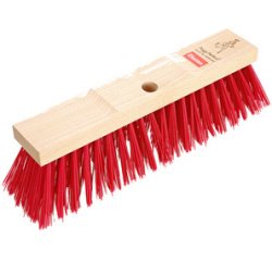 Bezem van hout, breedte: 400 mm.